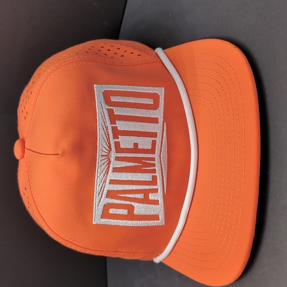Palmetto Mens Orange Mesh/Snapback Trucker Hat. - Picture 5 of 7